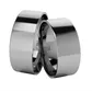 Par De Aliança Em Ouro Branco 18k Quadrada Com 7,0mm
