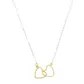 Corrente De Ouro 18k Elo Americano De 45cm Com Coração Entrelaçado 
