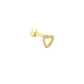 Piercing De Orelha Ou Tragus De Ouro 18k Bolinha e Coração mini