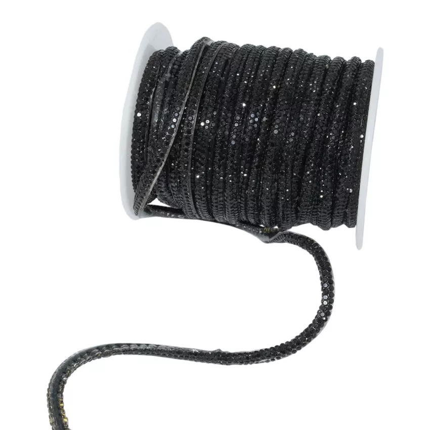 Cordão Bee ss 3,5| Jet Silicone | BM Strass