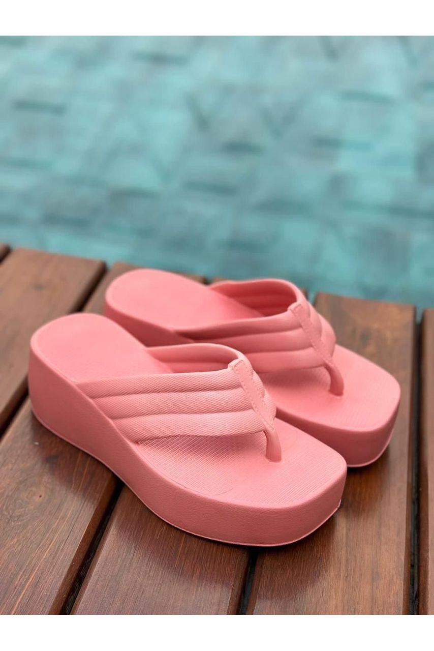 Anabela Tamanco 8 cm Super Leve e Macio_100- Rose - CATALOGO DE MODELOS