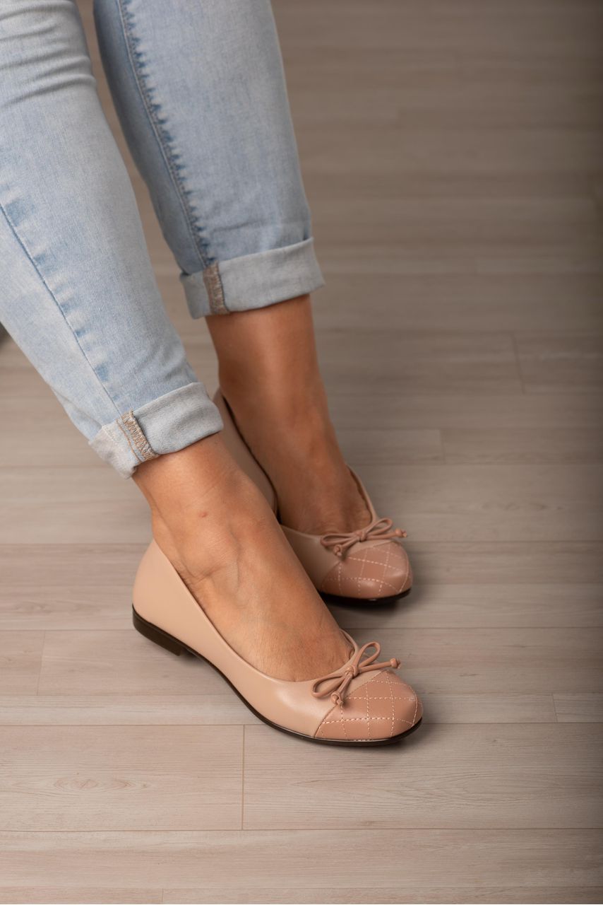Sapatilha Bicolor Super Confortável_3018- Nude - CATALOGO DE MODELOS