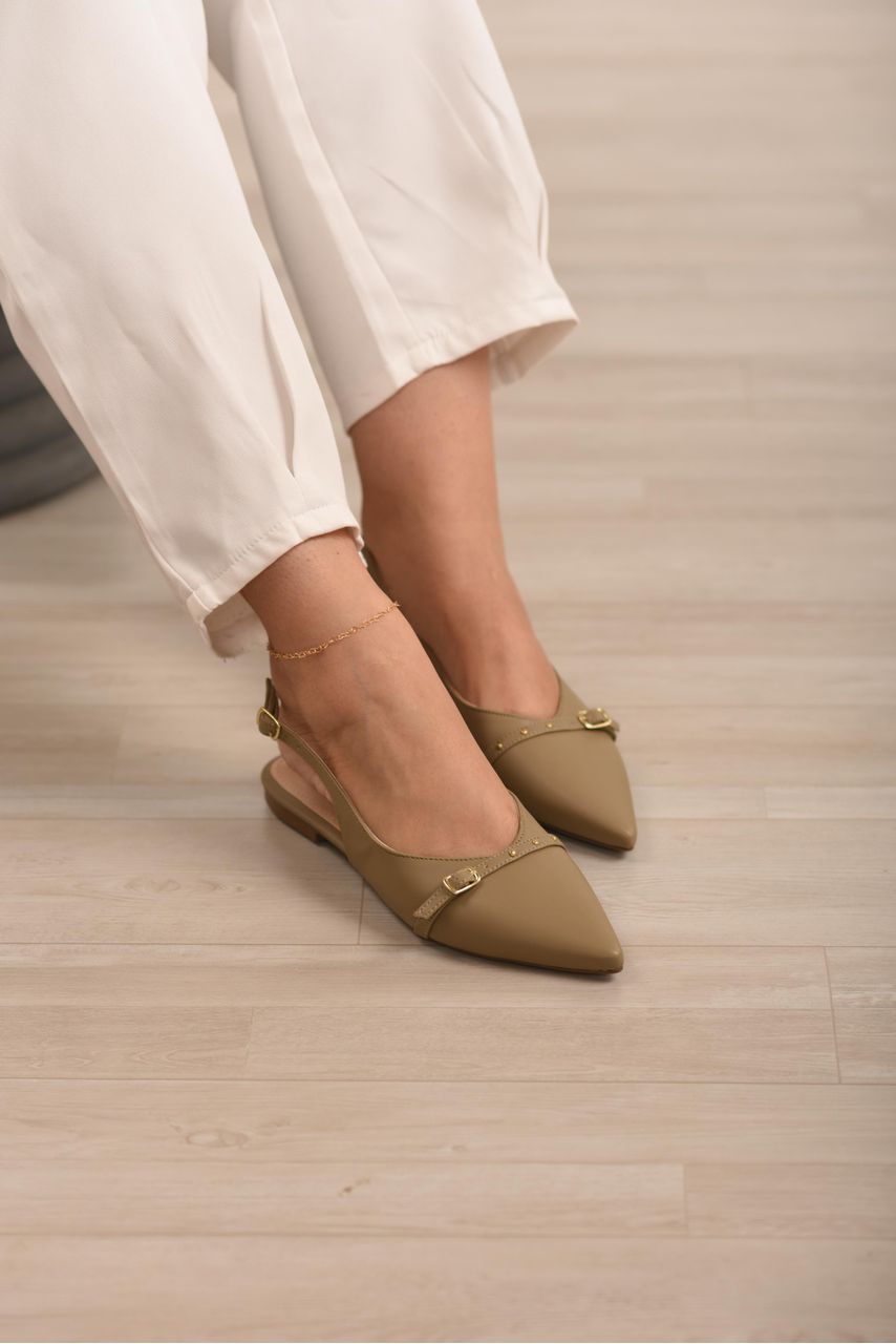 Sapatilha Slingback Mini Fivela_3075- Cinza - CATALOGO DE MODELOS