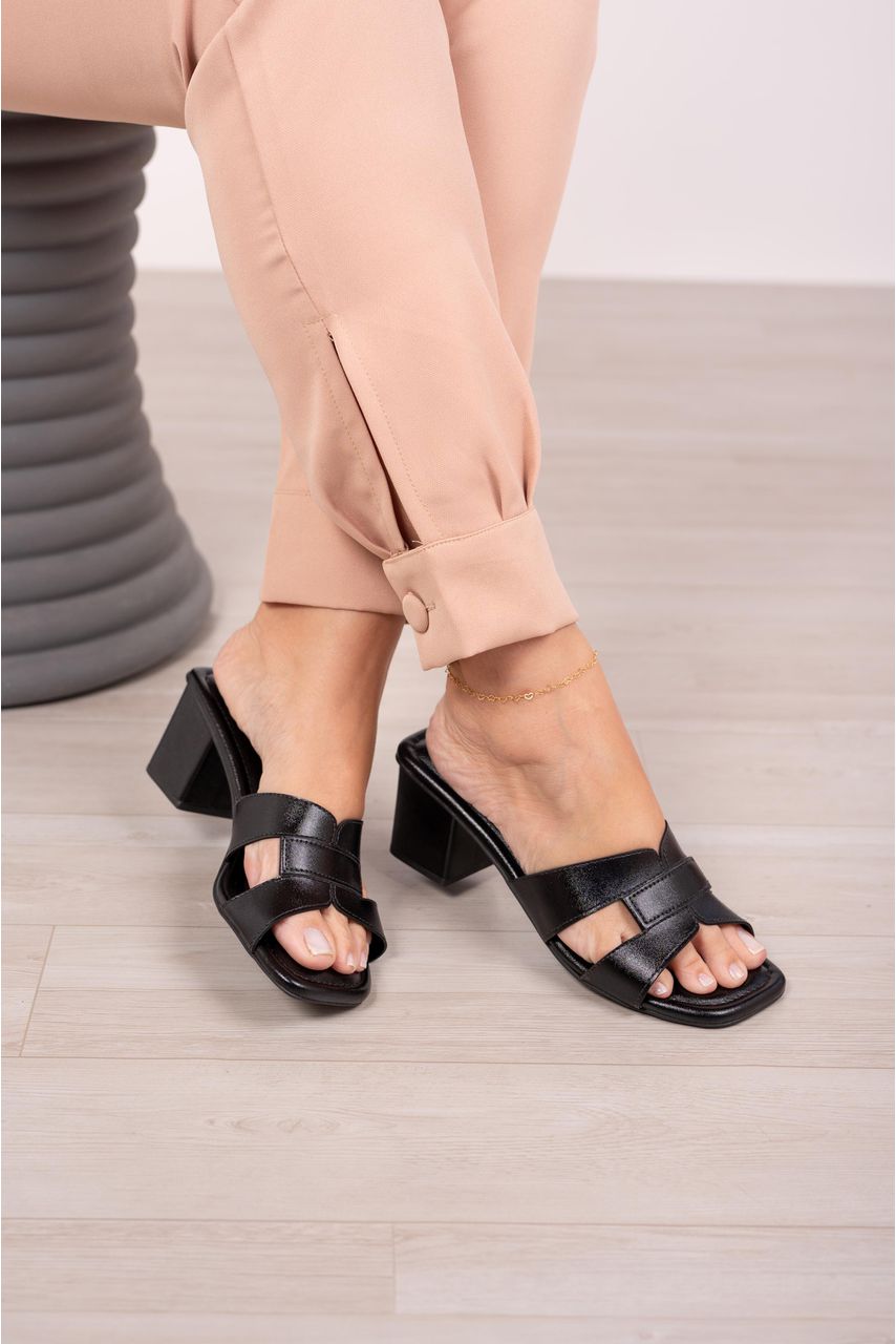 Tamanco H Bloco 7 cm_3154- Preto - CATALOGO DE MODELOS