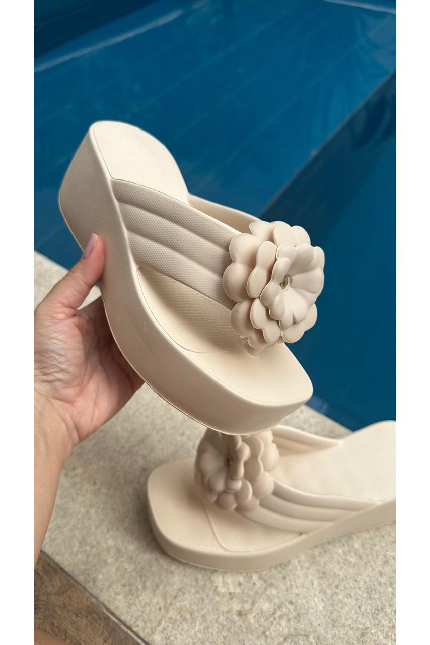 Anabela Tamanco Flor 8 cm Super Leve e Macio_3179-... - CATALOGO DE MODELOS