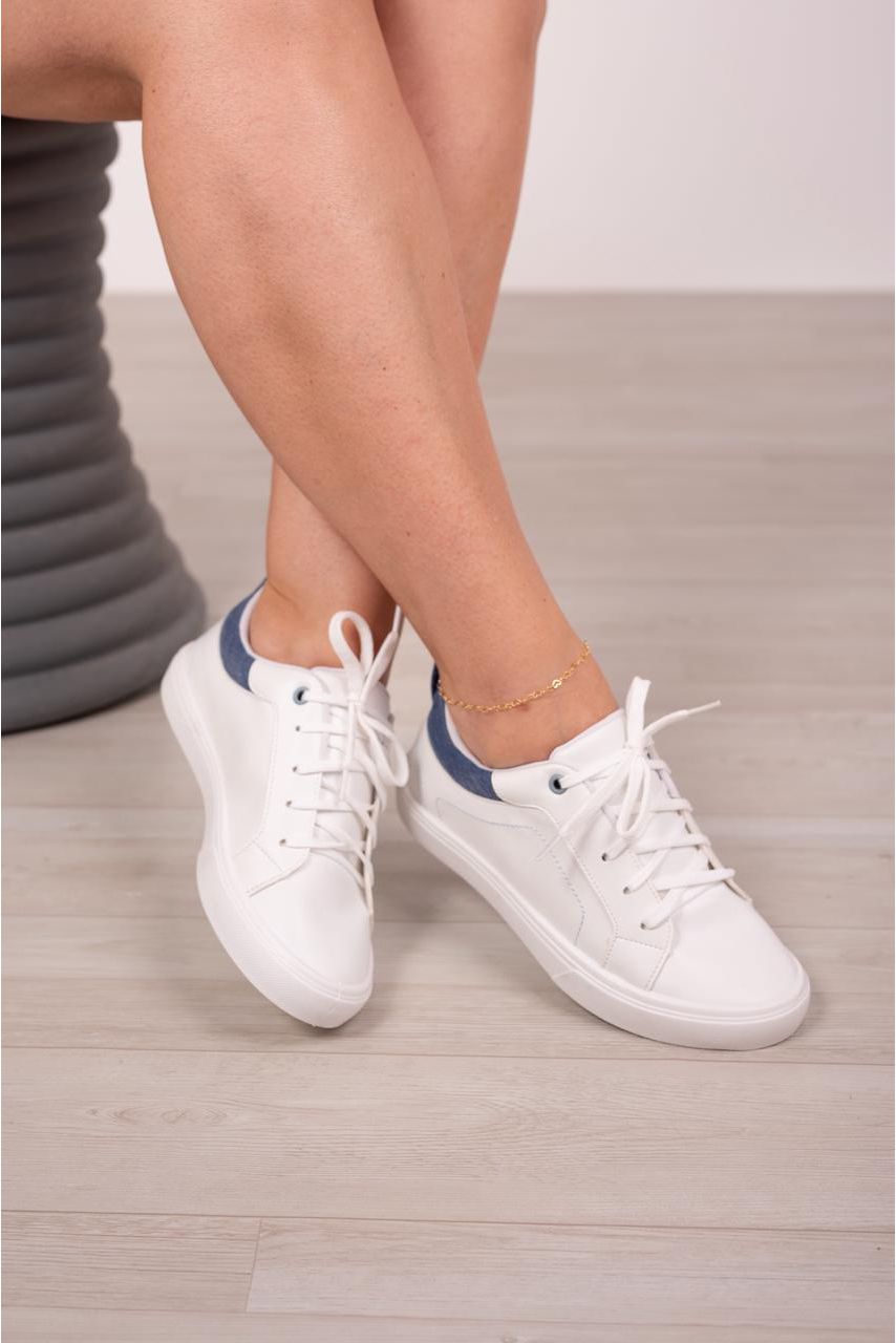 Tênis Básico FCC162_3274- Branco/Azul - CATALOGO DE MODELOS