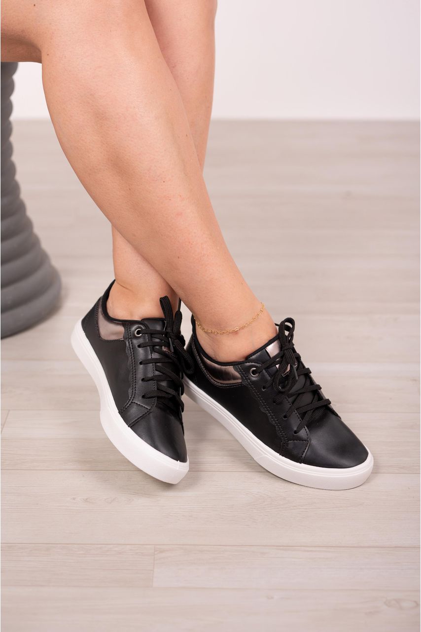 Tênis Básico FCC164_3278- Preto/Prata Velho - CATALOGO DE MODELOS