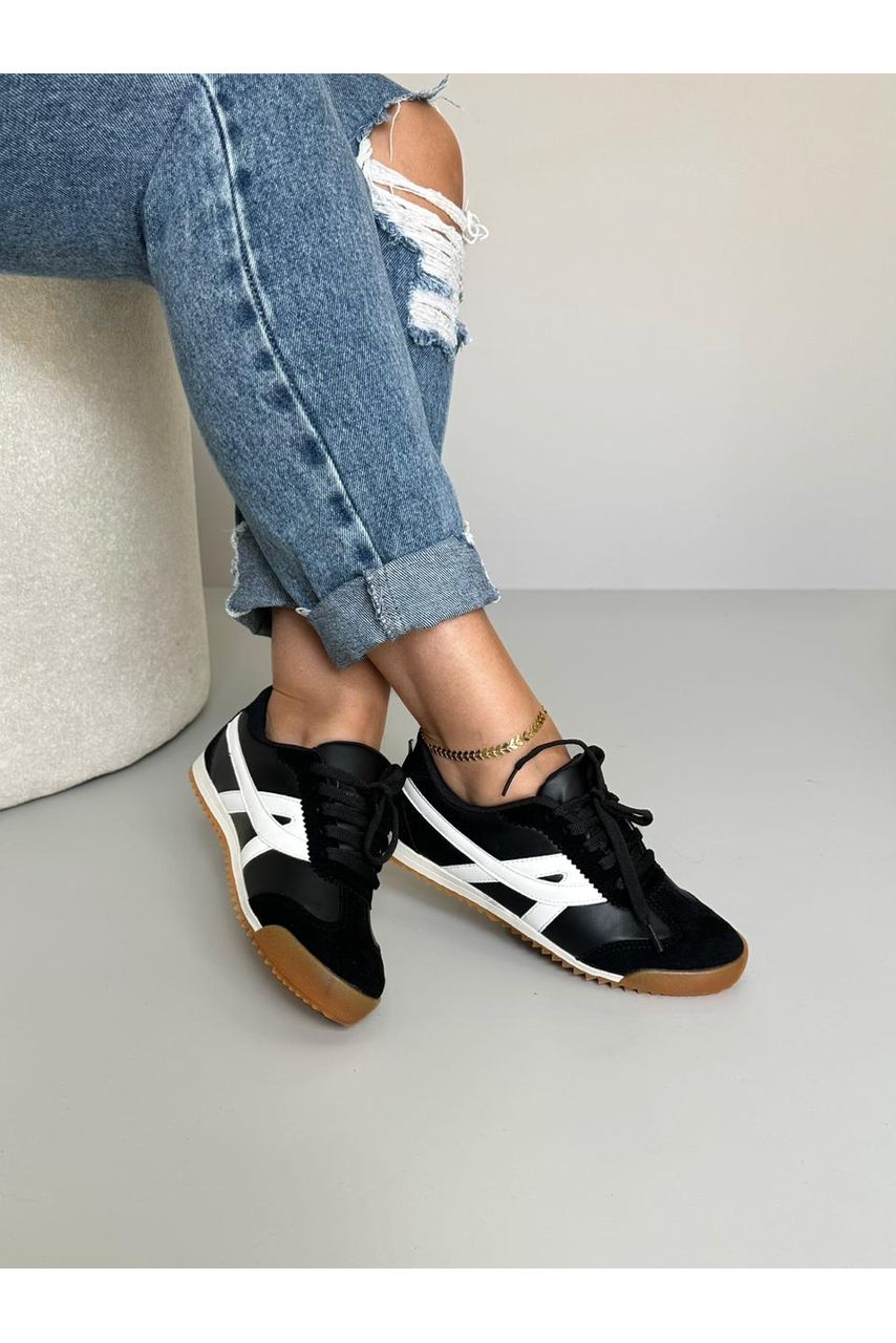 Tênis Estiloso 47155_3286- Preto/Branco - CATALOGO DE MODELOS