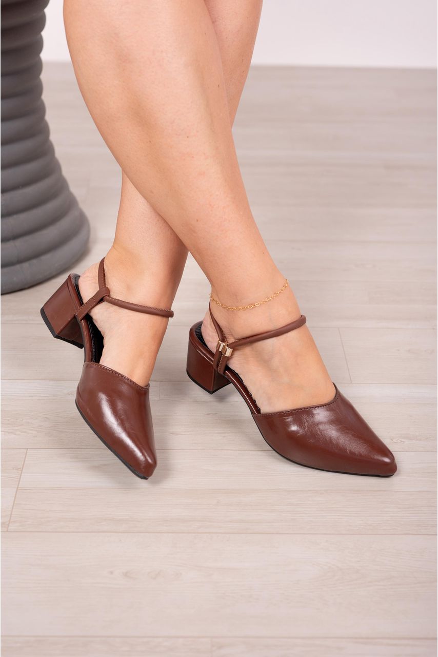 Scarpin Regulagem 5,5cm_3289- Marrom - CATALOGO DE MODELOS