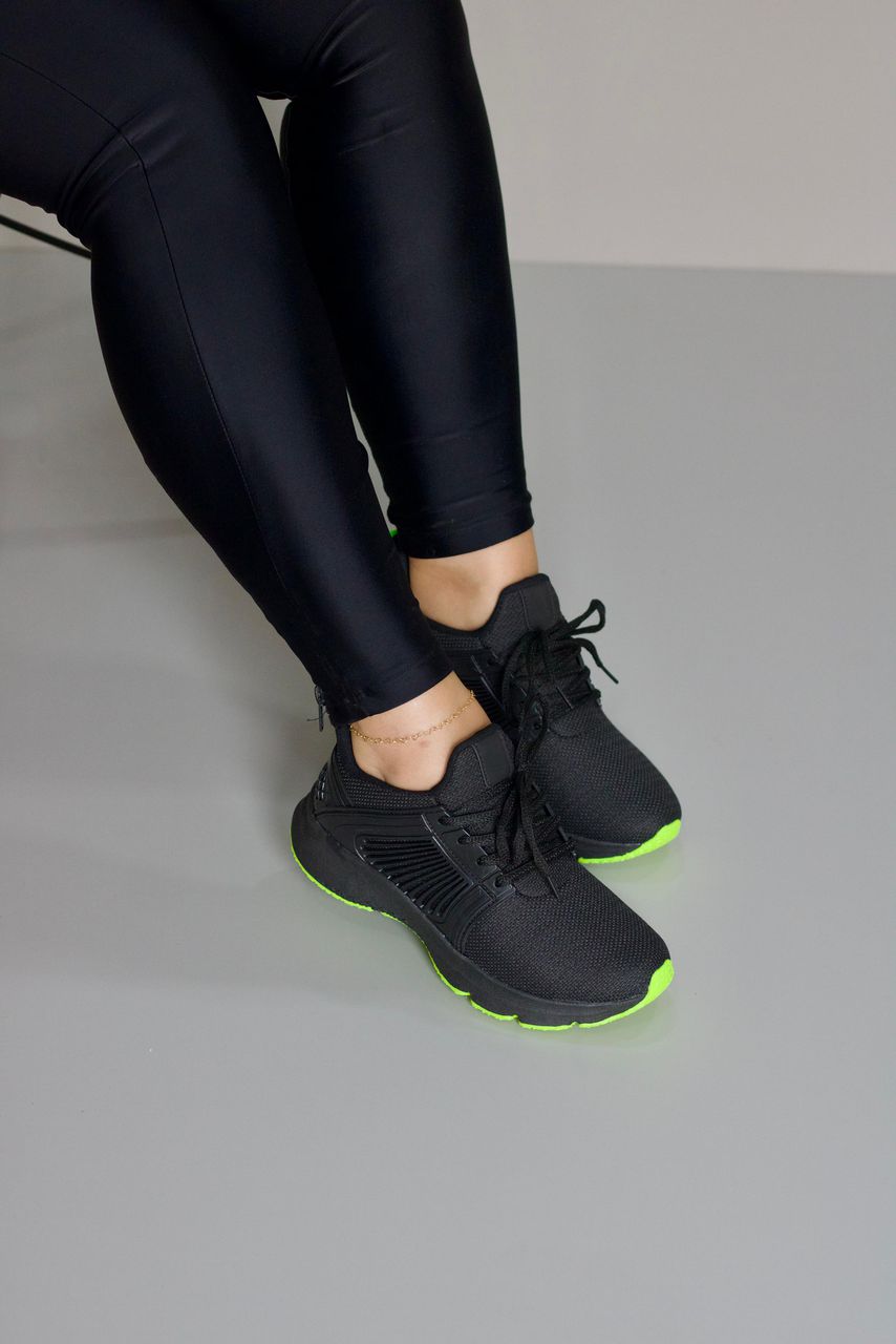Tênis Academia Sk3033_3292- Preto/Verde Limão - CATALOGO DE MODELOS