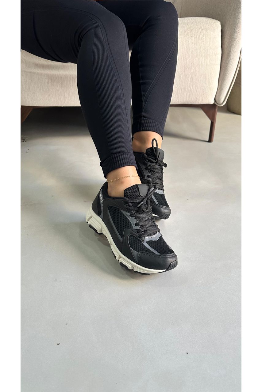 Tênis Esportivo Sk810_3293- Preto/ Prata - CATALOGO DE MODELOS