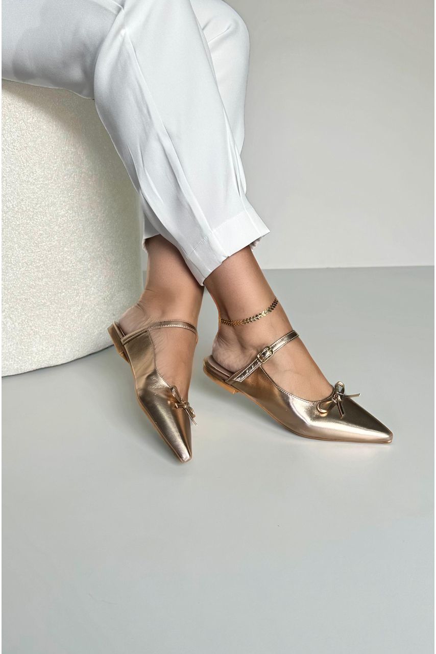 Sapatilha Mule Lacinho_3296- Rose Gold - CATALOGO DE MODELOS