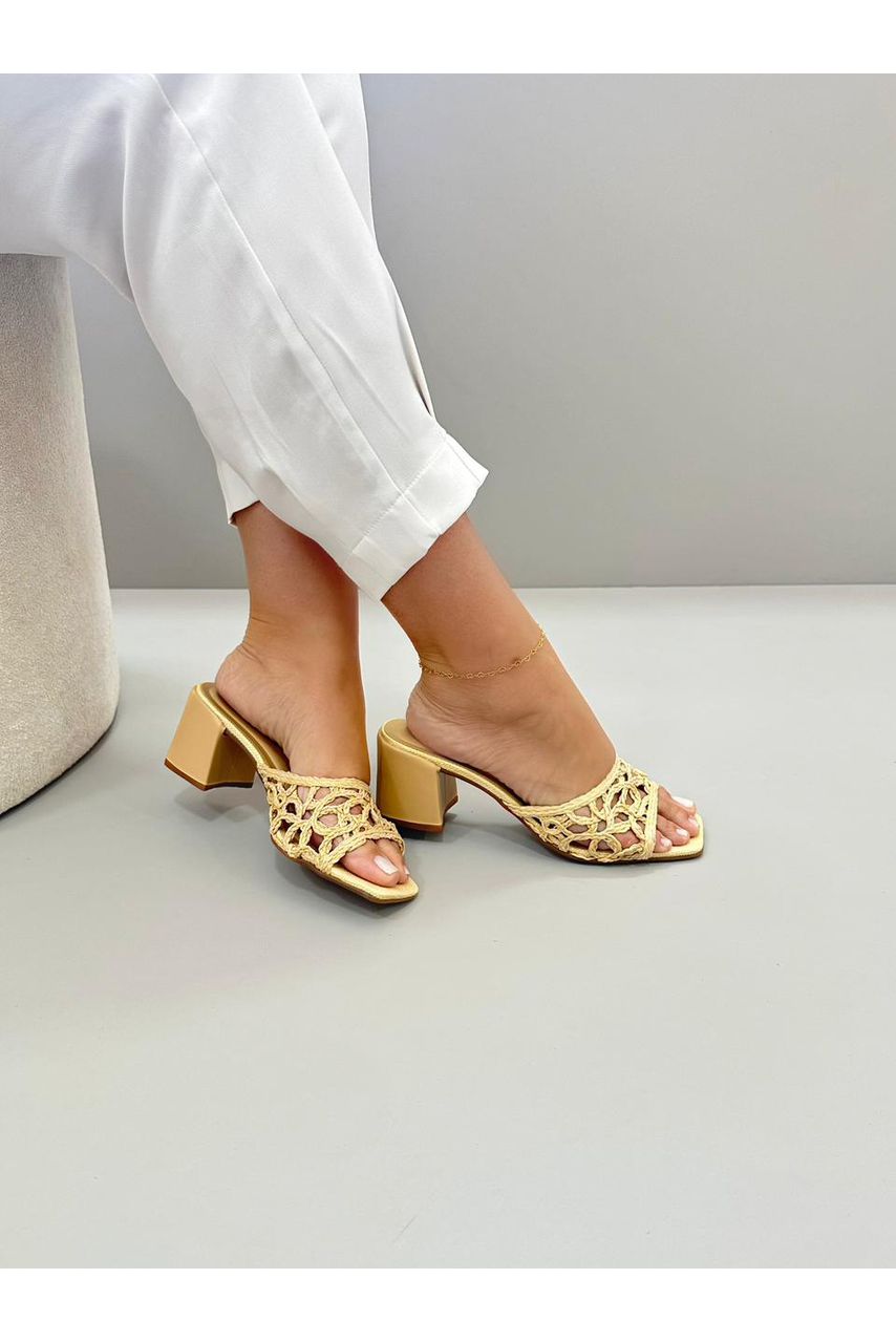 Tamanco Croche 6 cm_3377- Creme - CATALOGO DE MODELOS