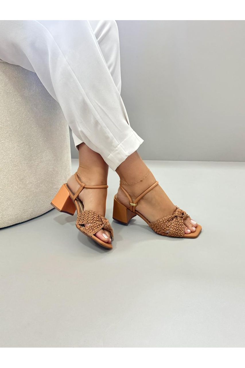 Sandália Trama Regulagem 7 cm_3378- Caramelo - CATALOGO DE MODELOS