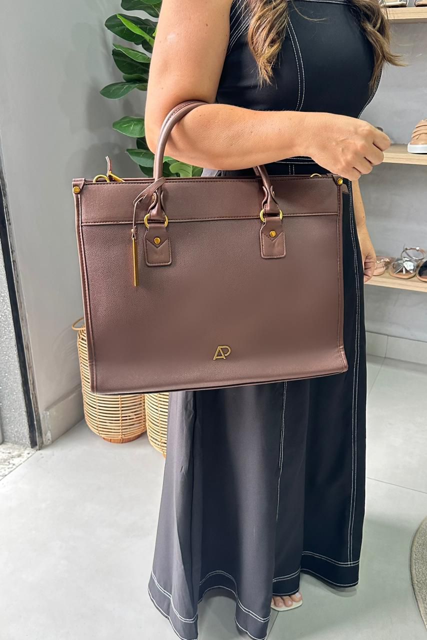 Bolsa Pasta Notebook com alça removível_3405- Marr... - CATALOGO DE MODELOS