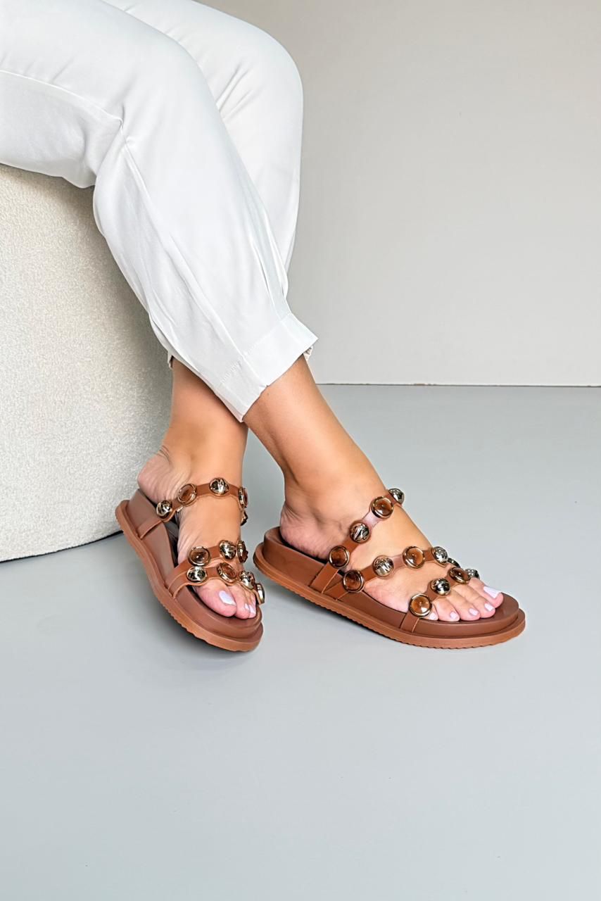 Papete em Couro Pedras Color_3436- Marrom - CATALOGO DE MODELOS