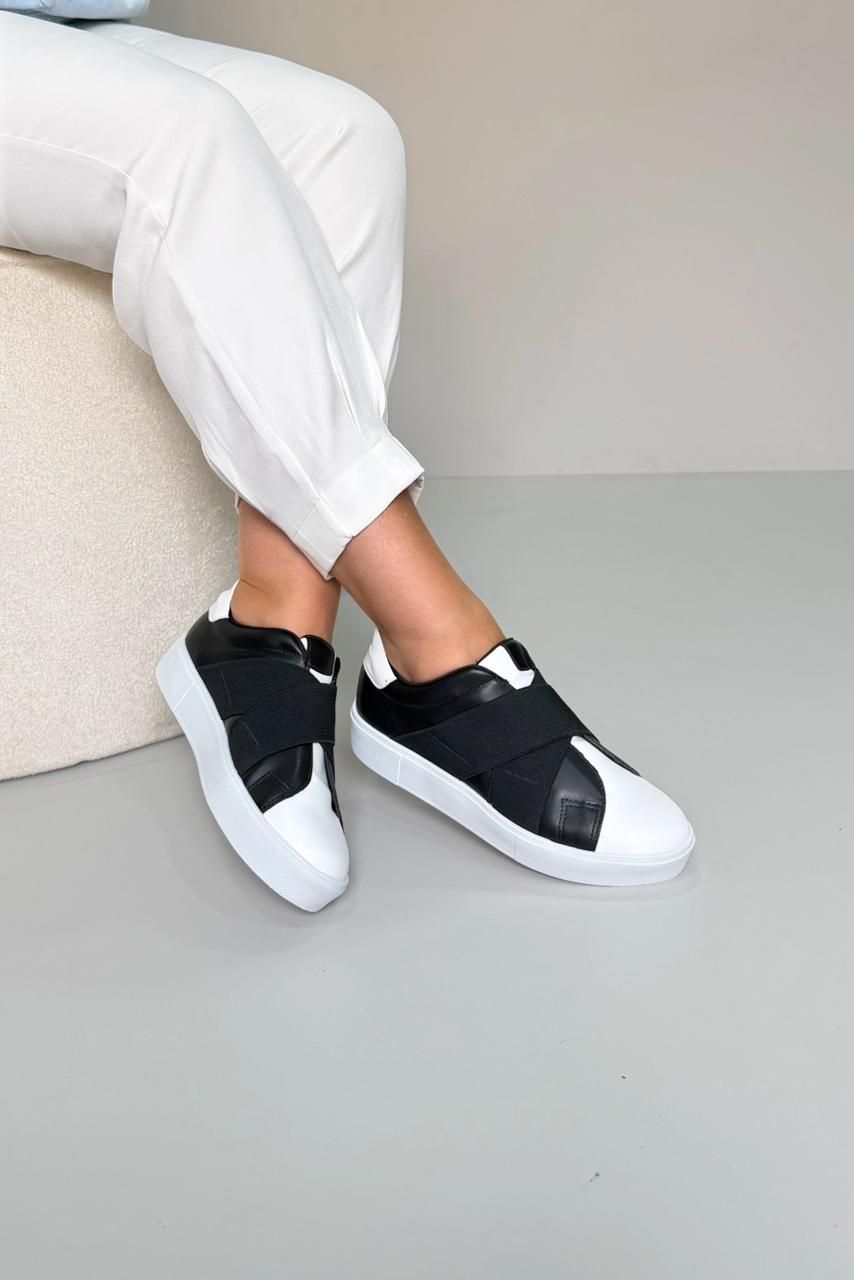 Tênis Mega confortável Elástico_3465- Preto - CATALOGO DE MODELOS