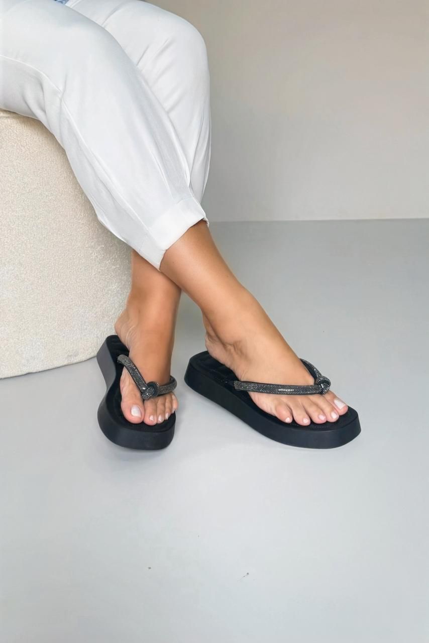 Chinelo Matelace Strass_3478- Preto - CATALOGO DE MODELOS