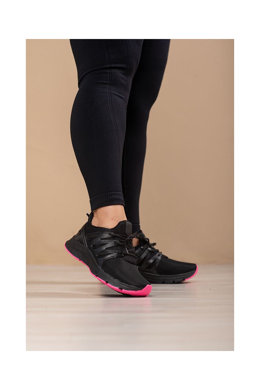 Tênis Academia SM3056_600- Preto/Pink - CATALOGO DE MODELOS