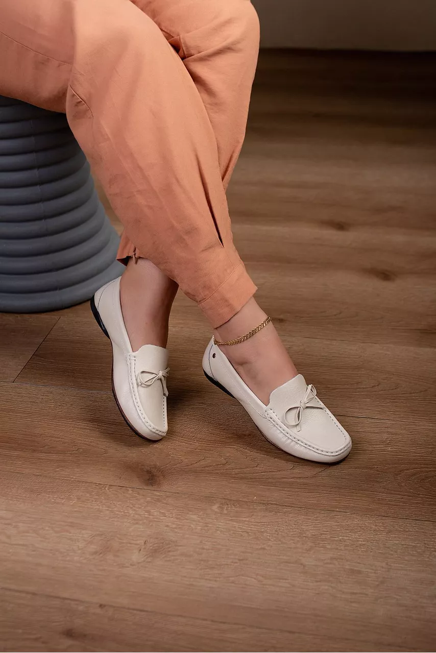 Mocassim Luxo Em Couro Legítimo Laço_301- Off - CATALOGO DE MODELOS