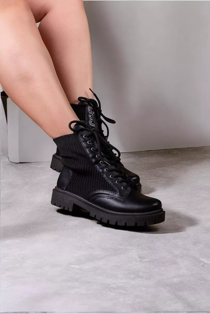 Bota Coturno Meia 3 cm_319- Preto - CATALOGO DE MODELOS