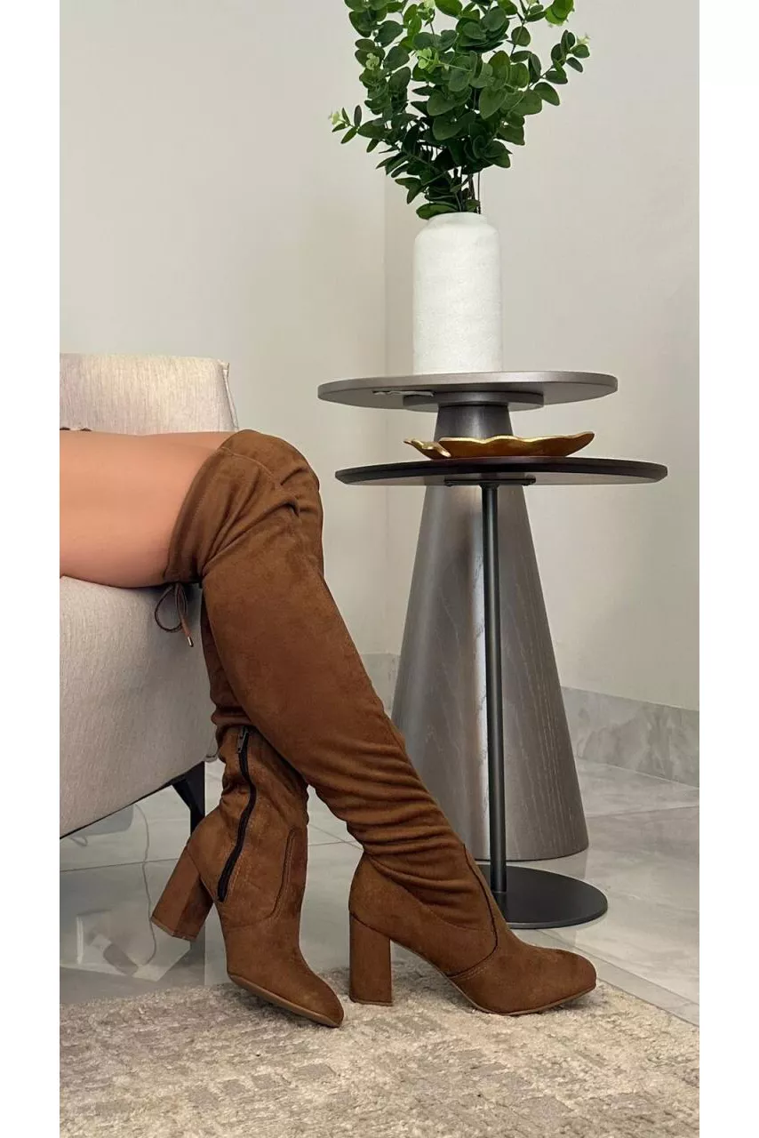 BOTA OVER 7,5CM COM AJUSTE TRASEIRO_1375 - CARAMEL - CATALOGO DE MODELOS