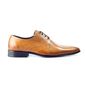 Sapato Social Gala - Couro Legítimo Caramelo - Sola em couro