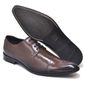 Sapato Social Classy - Em couro café - Sola de couro