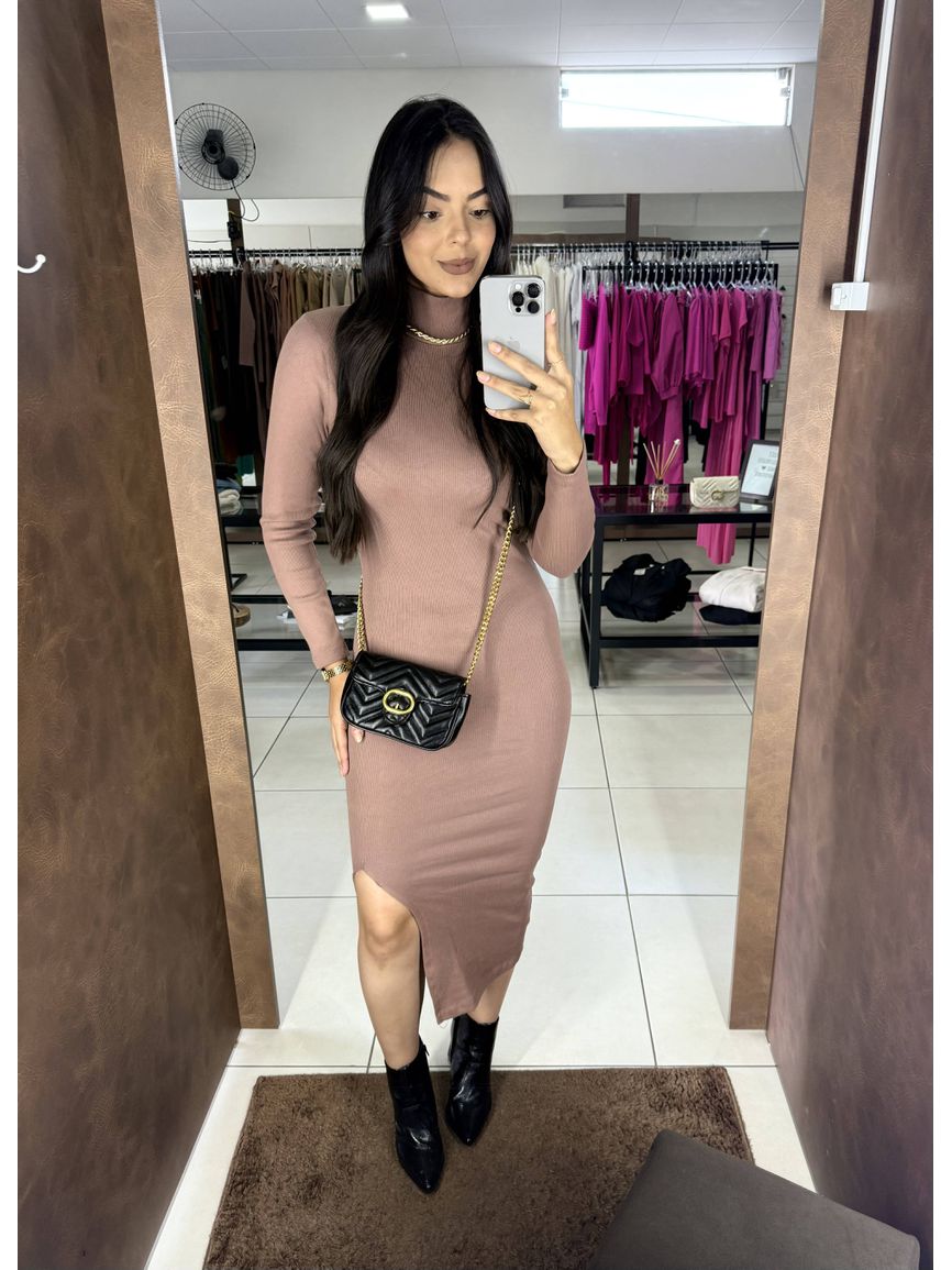 Vestido Midi Ayla - Cappuccino - REAL STORE