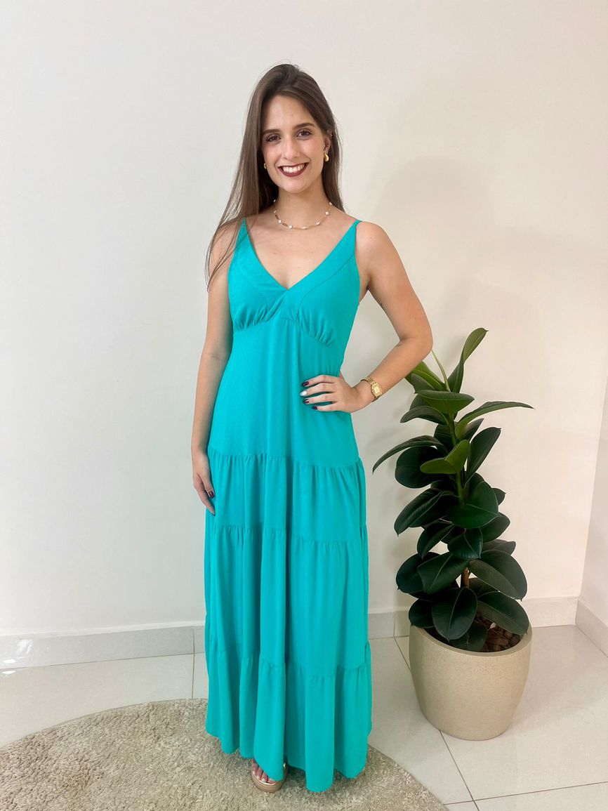 Vestido Bella - Verde Água - REAL STORE