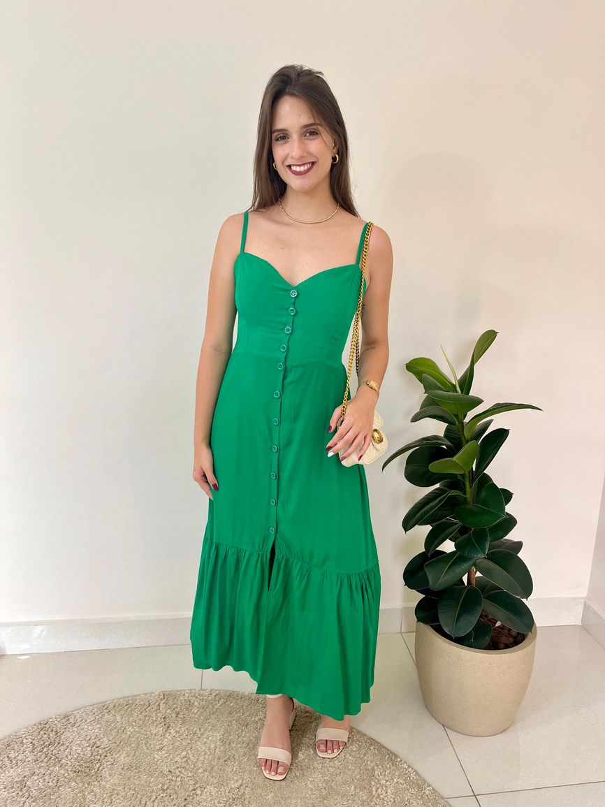 Vestido Catarina - Verde Bandeira - REAL STORE