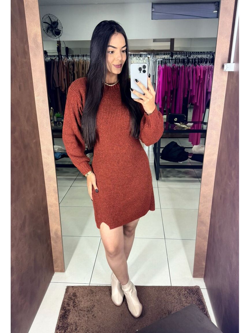Vestido Tricot Karina - Terracota - REAL STORE