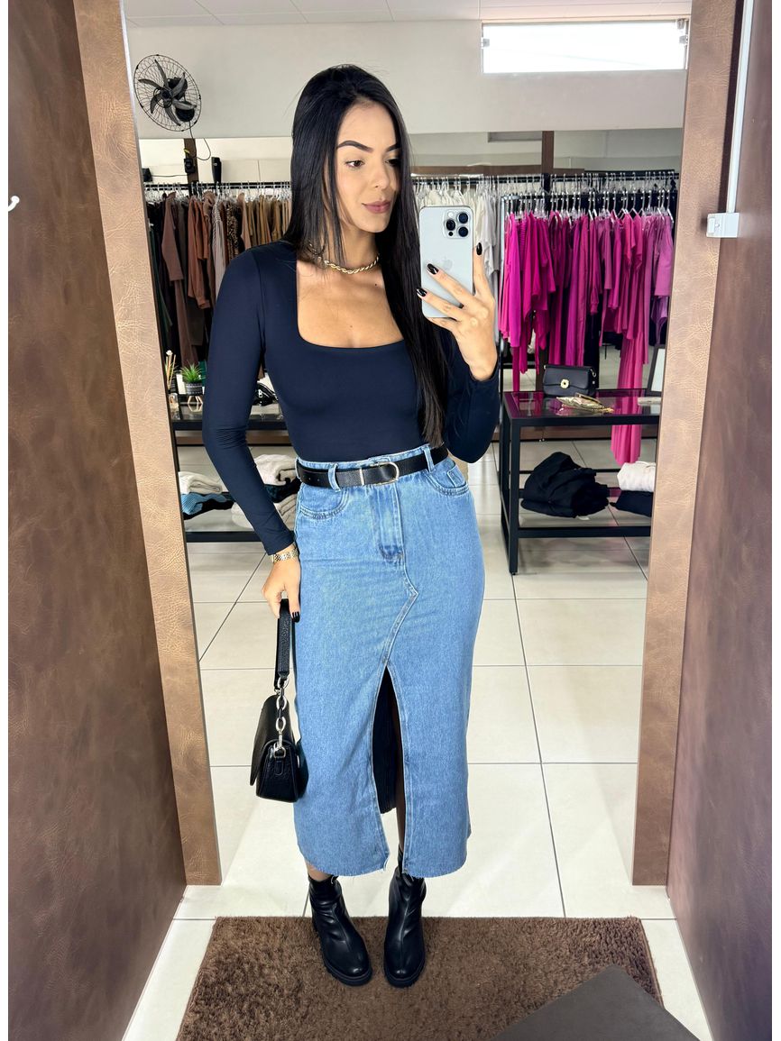 Body Angelina - Preto - REAL STORE