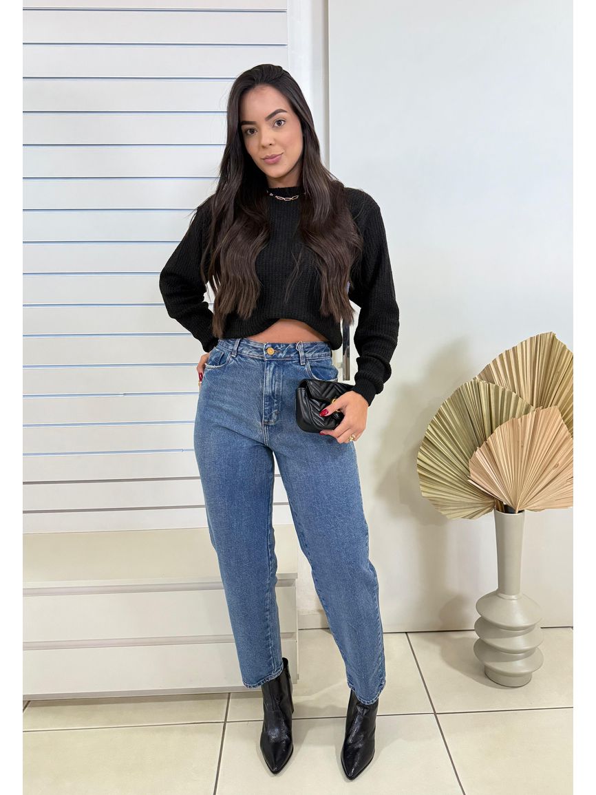 Blusa Tricot Lauren - Preto - REAL STORE
