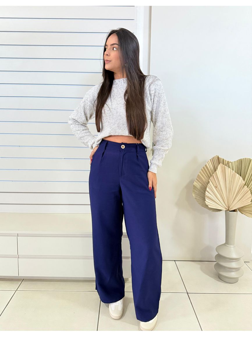 Calça Pantalona Celilia - Azul - REAL STORE