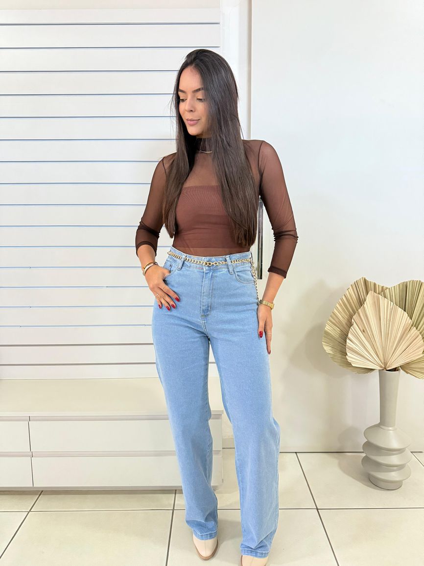 Body tule - Marrom - REAL STORE