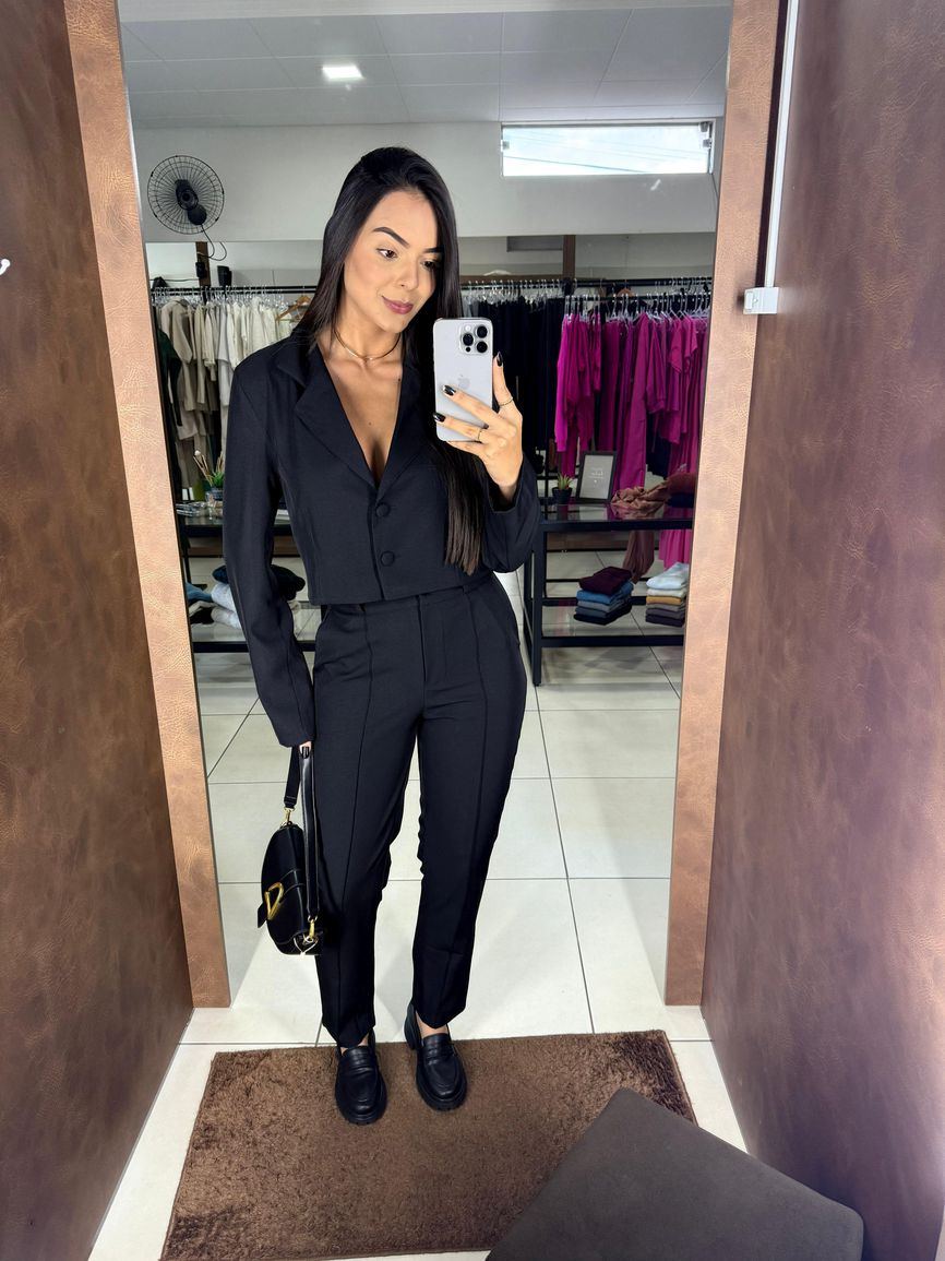 Conjunto Alfaiataria Melina - Preto - REAL STORE