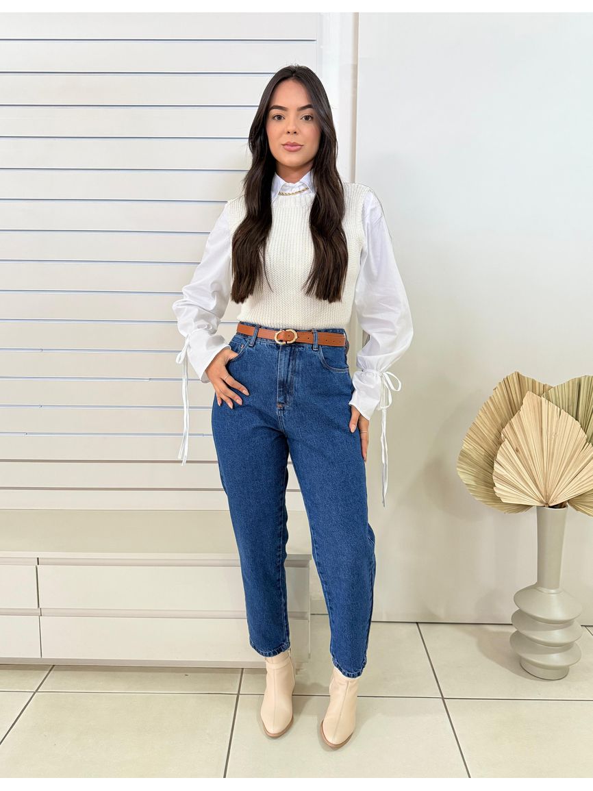 Colete Tricot Mary - Branco - REAL STORE
