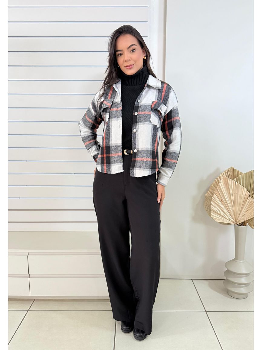 Camisa Flanelada Xadres Victoria - Preto - REAL STORE