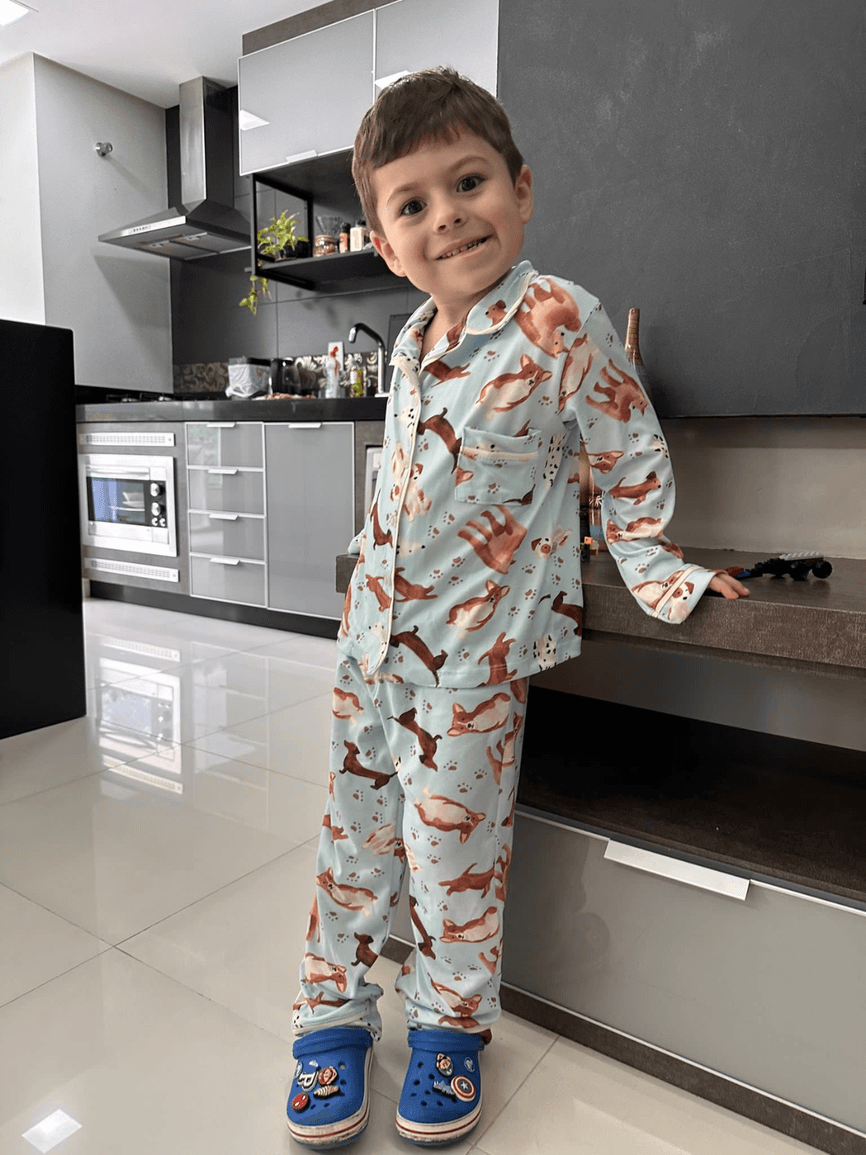 Pijama Infantil Unissex Americano Longo Dogs - TUTTI AMI