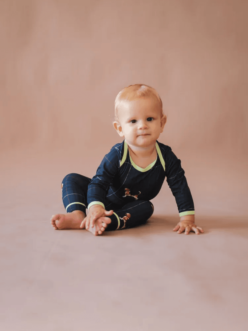 Conjunto Bebê Body e Calça Beagle Verde - TUTTI AMI - Loja Oficial
