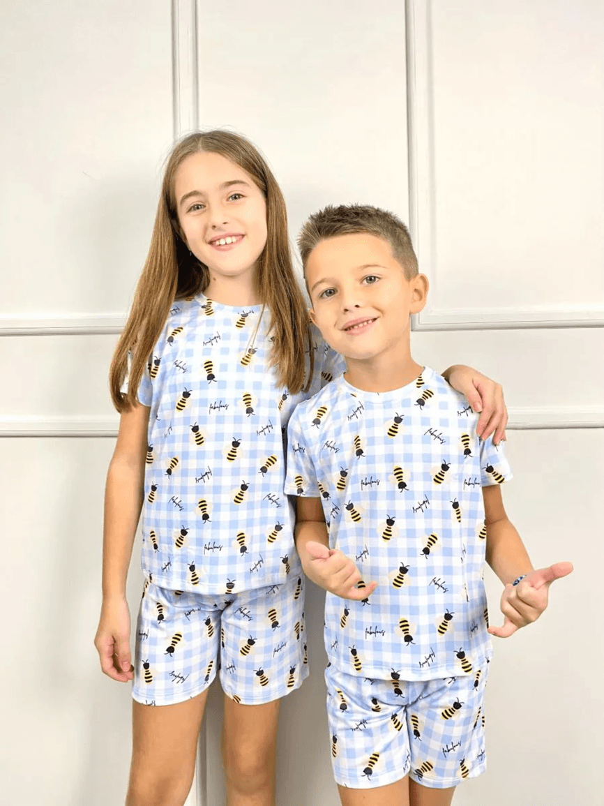 Pijama Infantil Curto Abelha Malha - TUTTI AMI