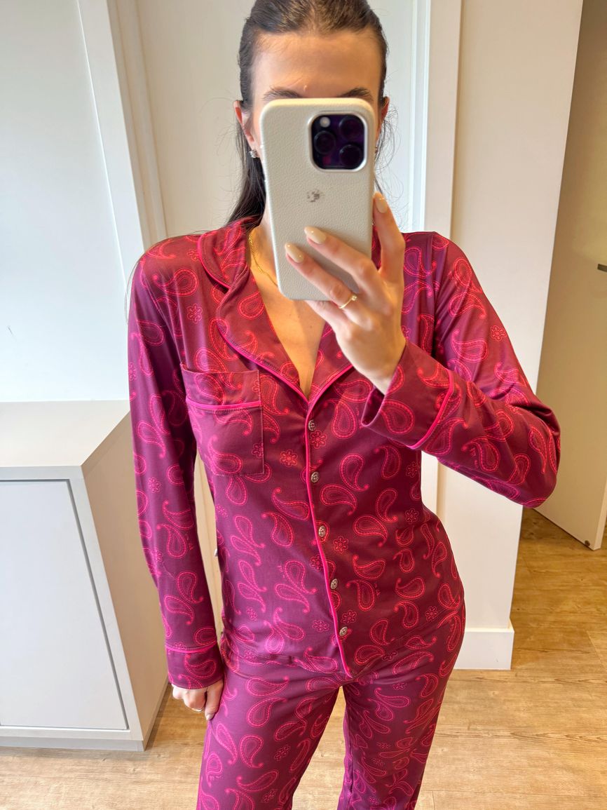 Pijama Feminino Americano Longo Paisley - TUTTI AMI - Loja Oficial