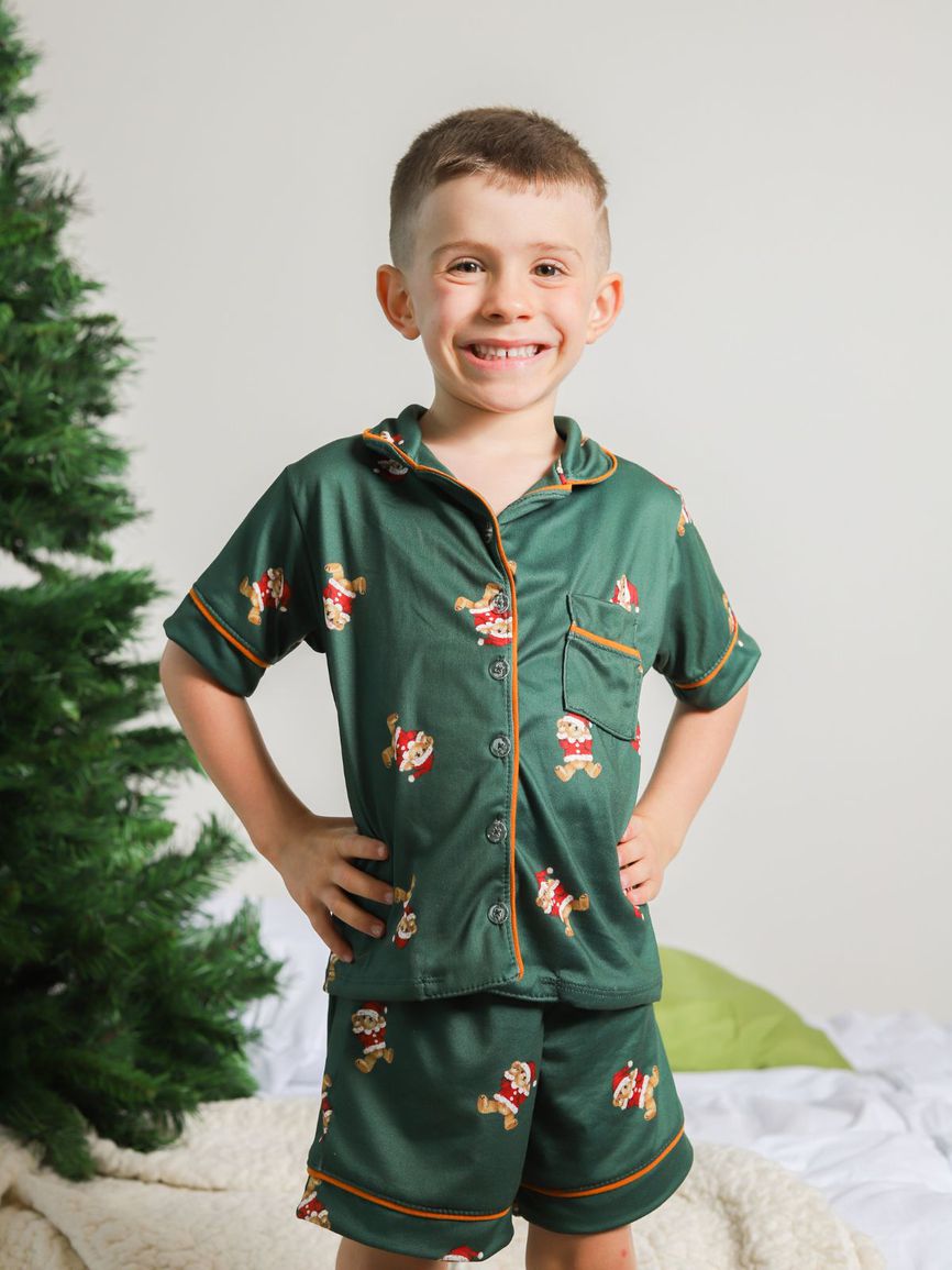 Pijama Infantil Americano Curto Ursos Natal - TUTTI AMI - Loja Oficial