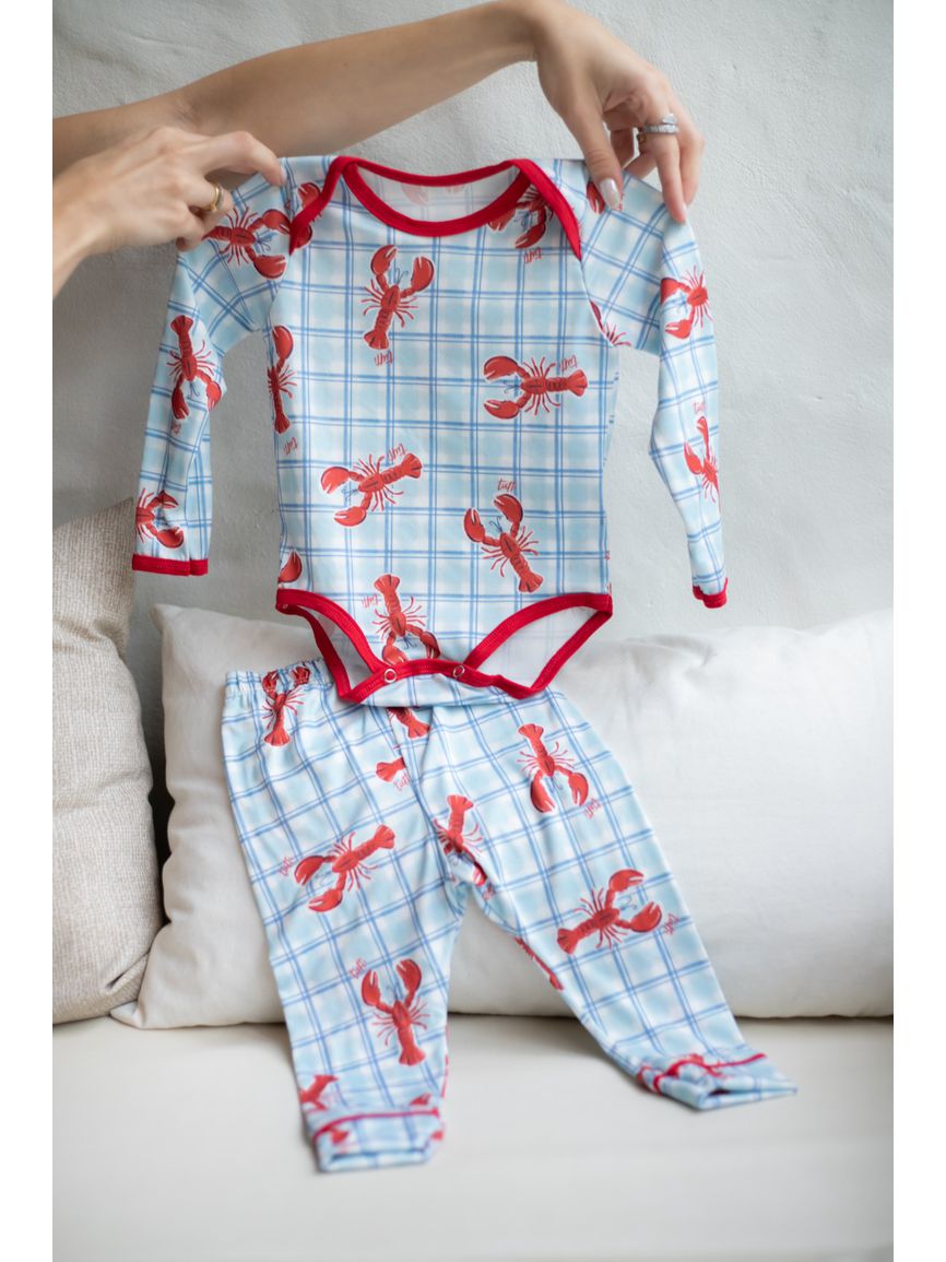 Body Bebê Pijama Lagosta - TUTTI AMI - Loja Oficial