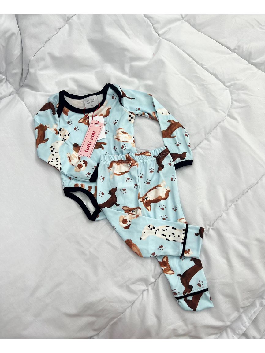 Conjunto Bebê Body e Calça Dogs - TUTTI AMI - Loja Oficial
