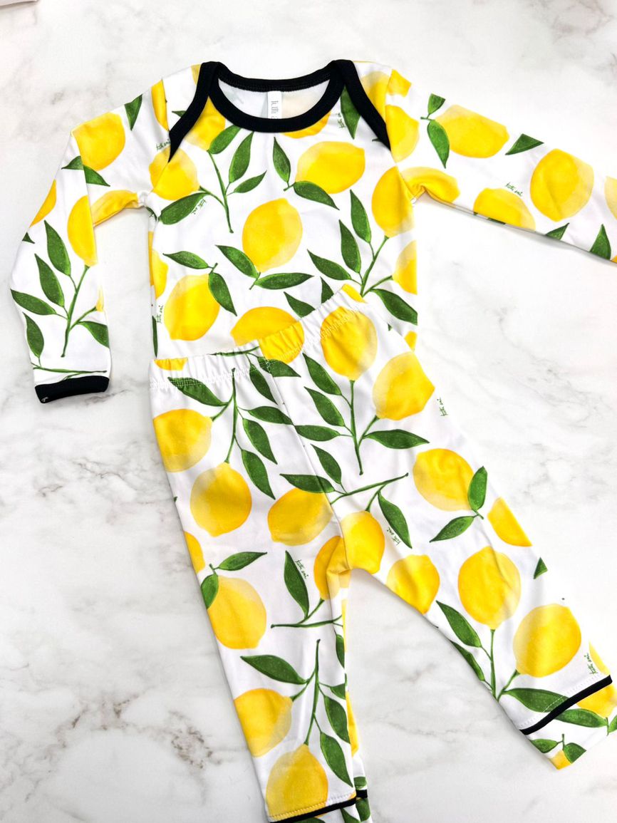 Pijama Conjunto Bebê Body e Calça Limão Siciliano - TUTTI AMI - Loja Oficial