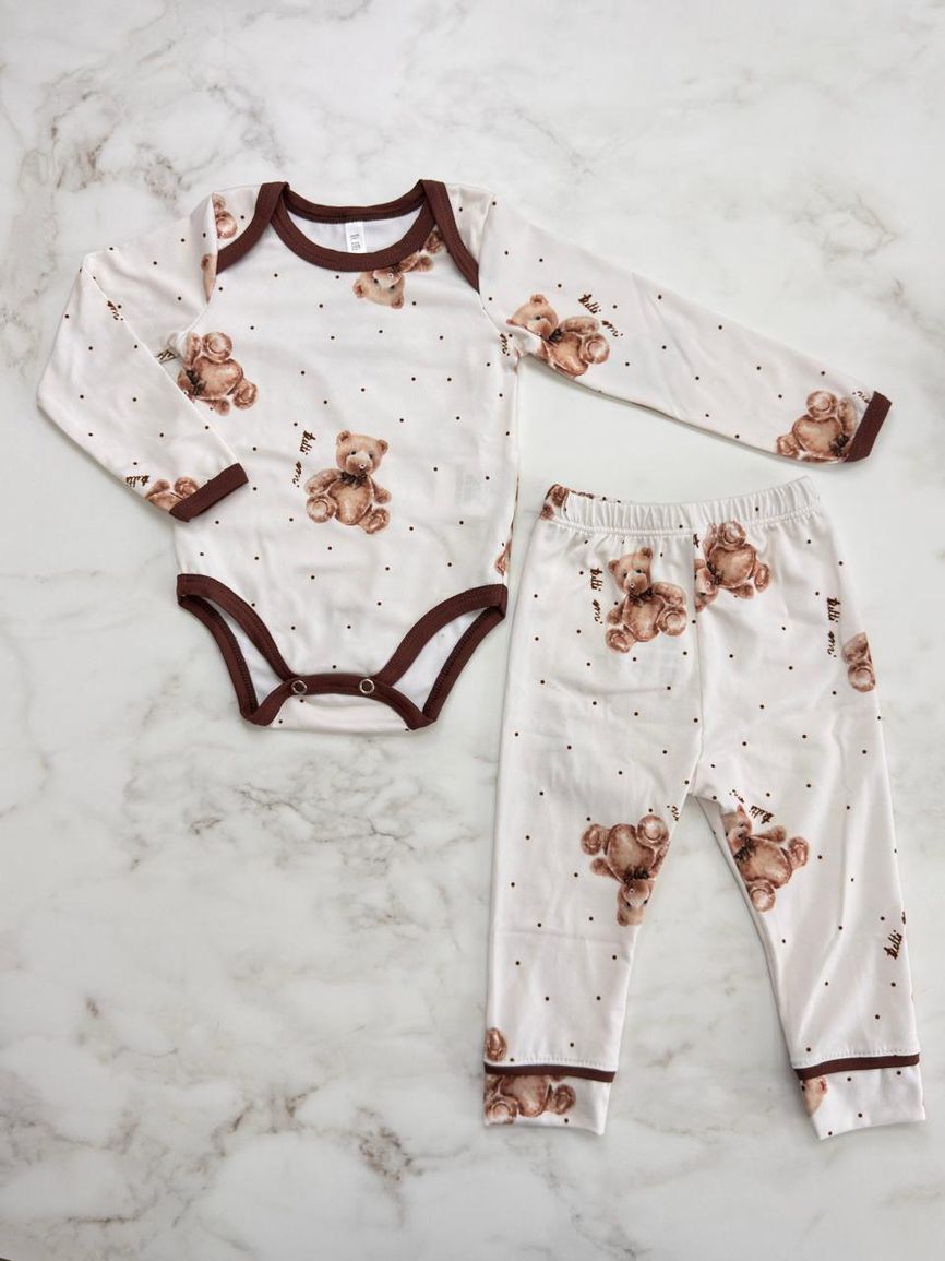 Conjunto Pijama Bebê Body e Calça Ursos Poás - TUTTI AMI - Loja Oficial