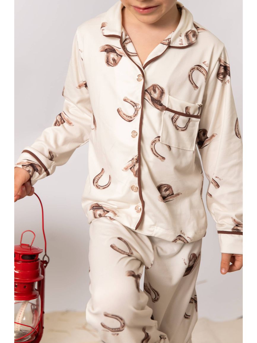 Pijama Infantil Americano Longo Chapéu Ferradura - TUTTI AMI - Loja Oficial