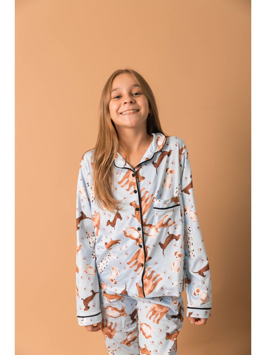 Pijama Infantil Unissex Americano Longo Dogs - TUTTI AMI - Loja Oficial